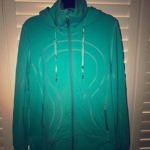Teal lulu lemon hoodie size 10.